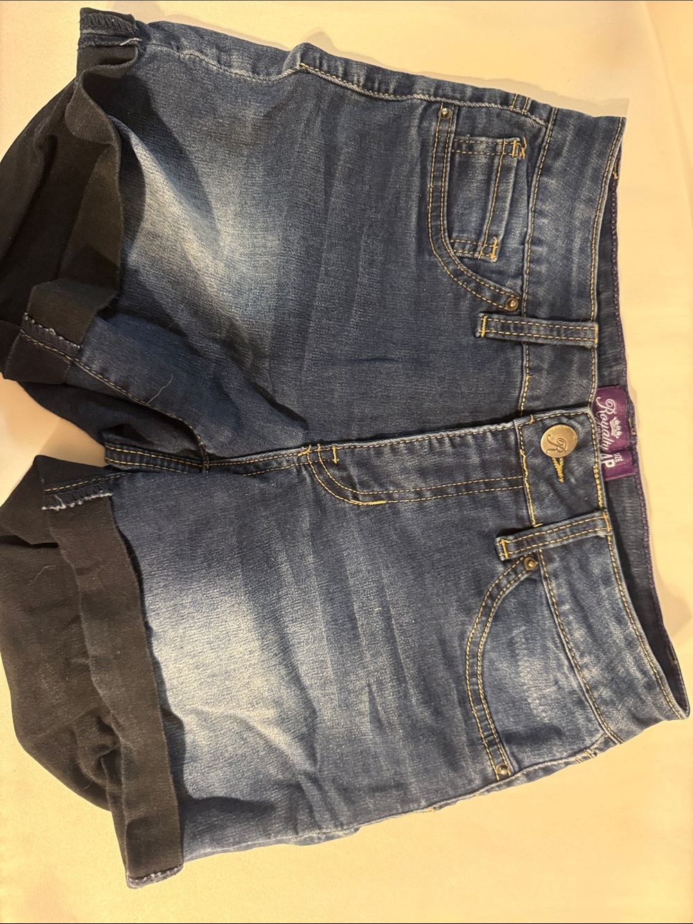 Royalty For Me Blue Denim Roll-Cuff Women's Shorts